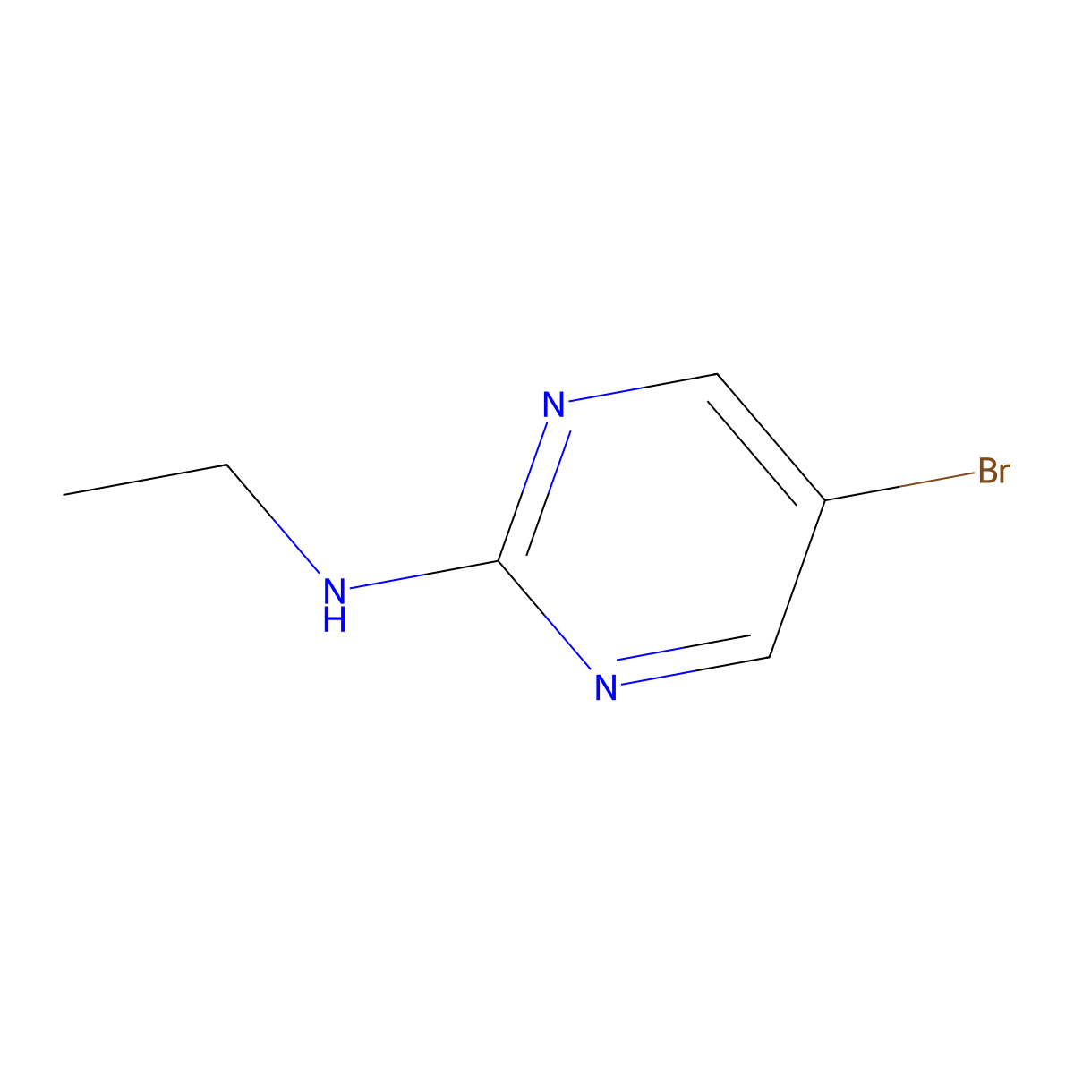 5-Bromo-N-ethylpyrimidin-2-amine molecular structure, CAS 4214-67-9
