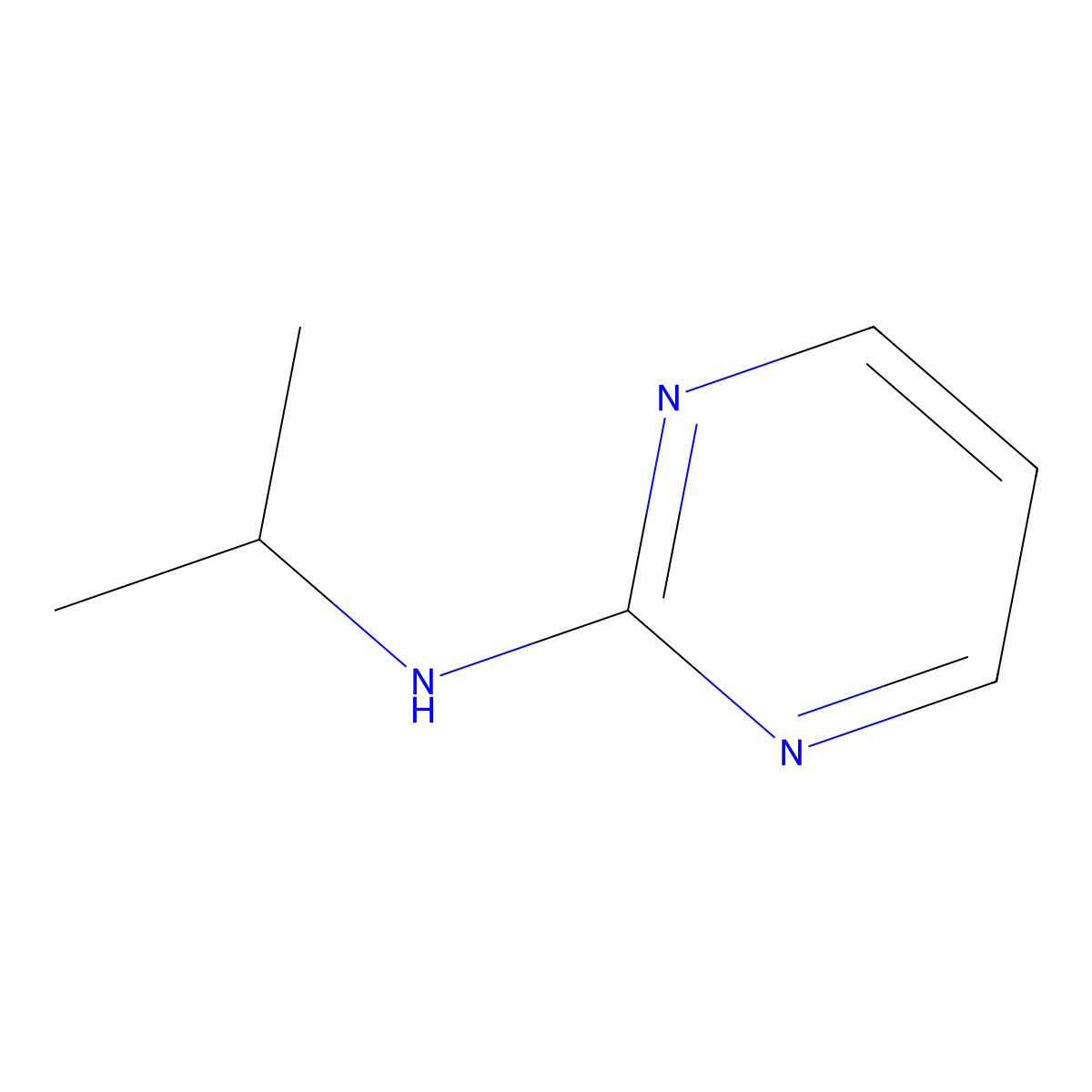 N-(1-Methylethyl)-2-pyrimidinamine molecular structure, CAS 4214-72-6