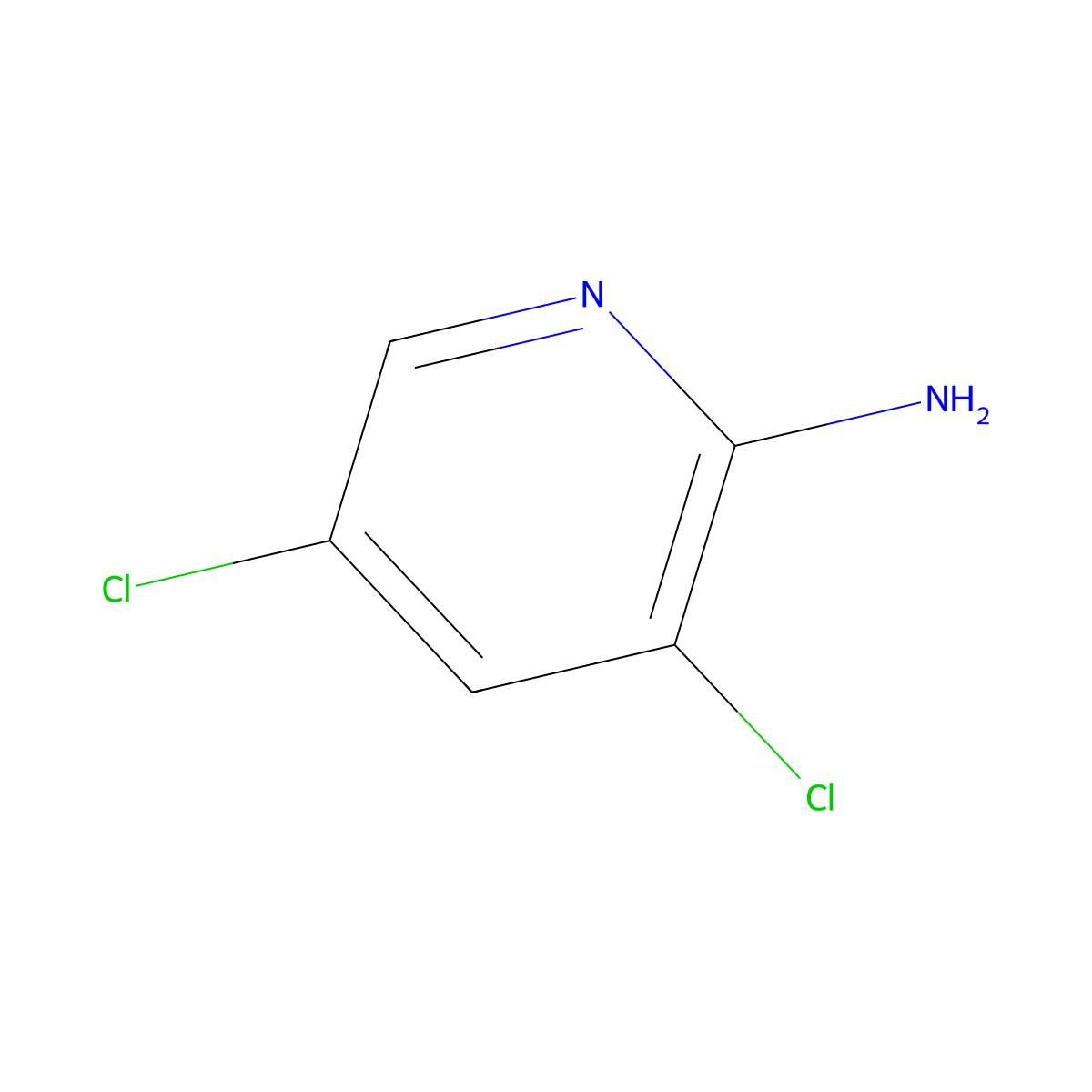 3,5-Dichloro-3-pyridylamine molecular structure, CAS 4214-74-8