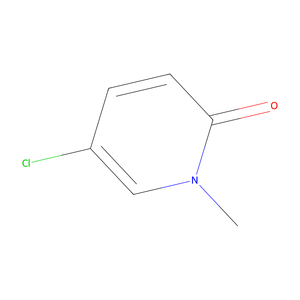 5-Chloro-1-methylpyridin-2-one molecular structure, CAS 4214-78-2