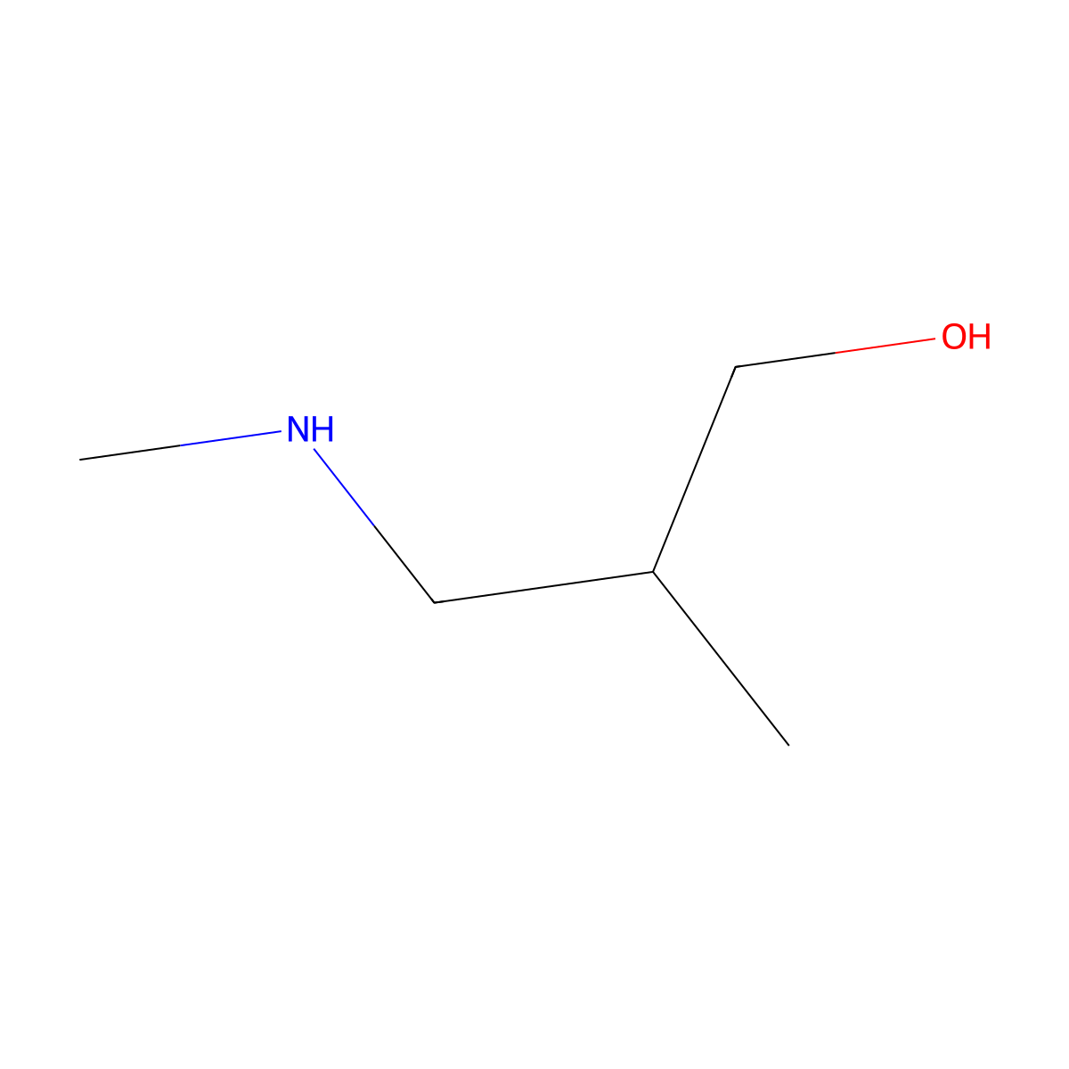 2-Methyl-3-(methylamino)propan-1-ol molecular structure, CAS 42142-56-3