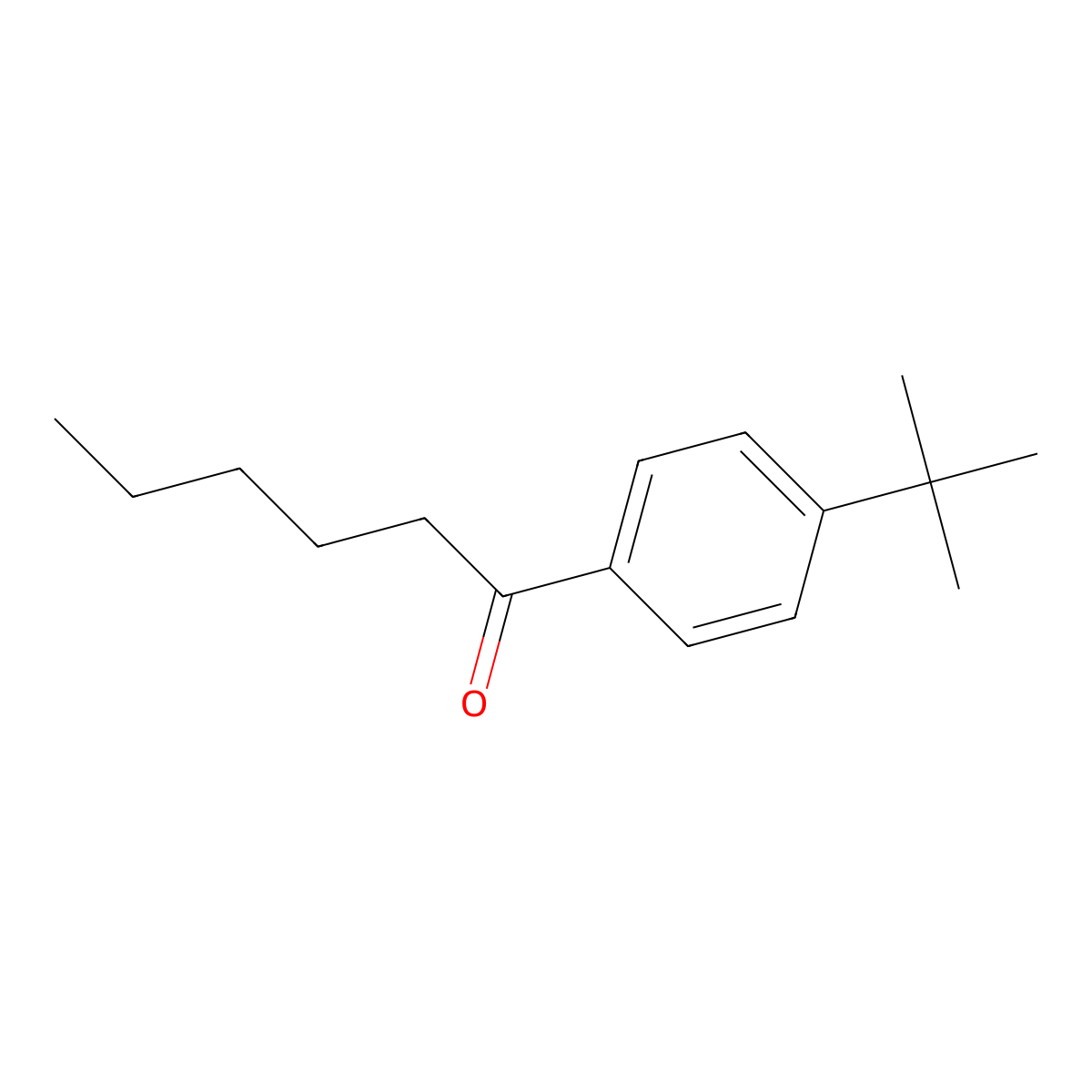 1-(4-(1,1-Dimethylethyl)phenyl)-1-hexanone molecular structure, CAS 42144-19-4