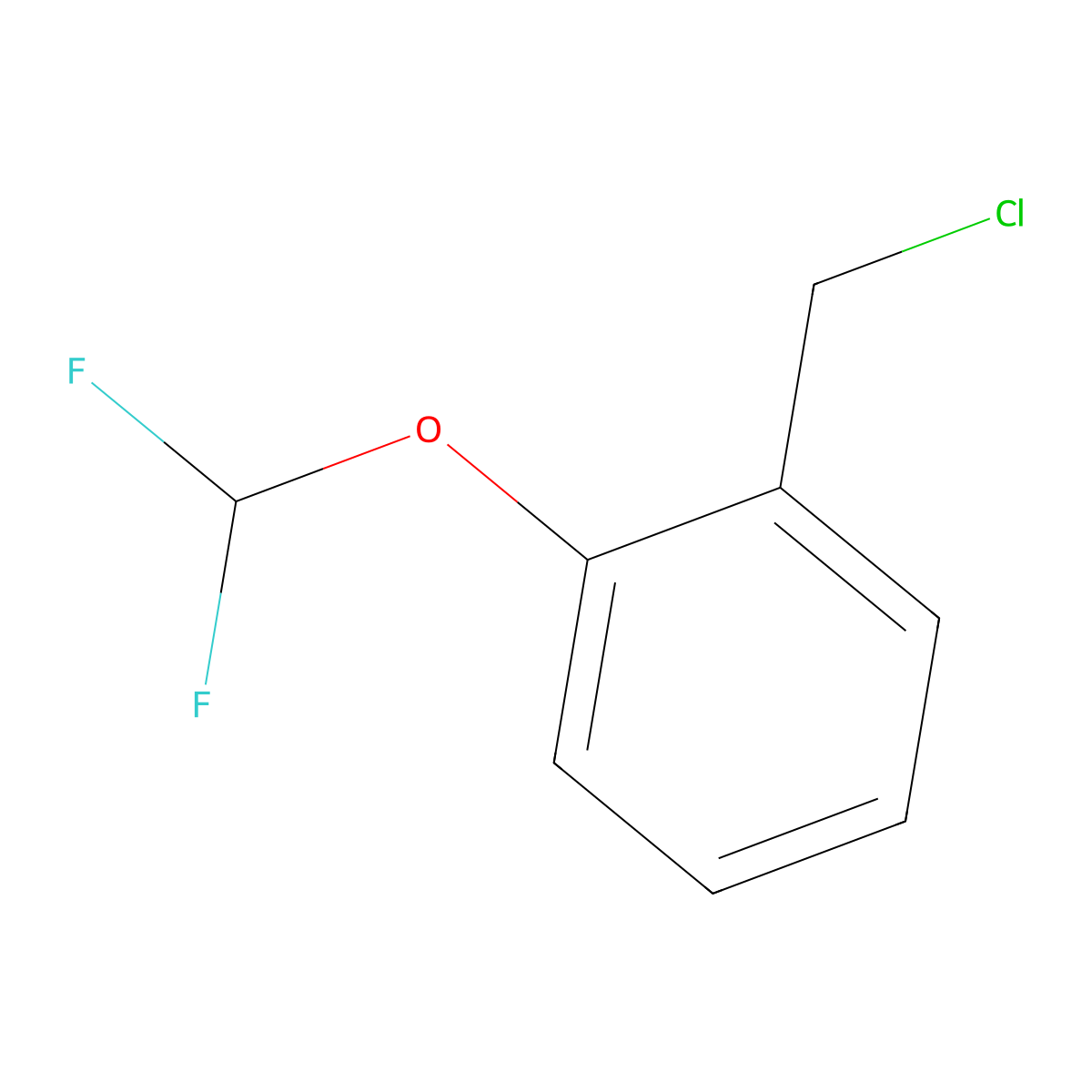 1-(Chloromethyl)-2-(difluoromethoxy)benzene molecular structure, CAS 42145-50-6