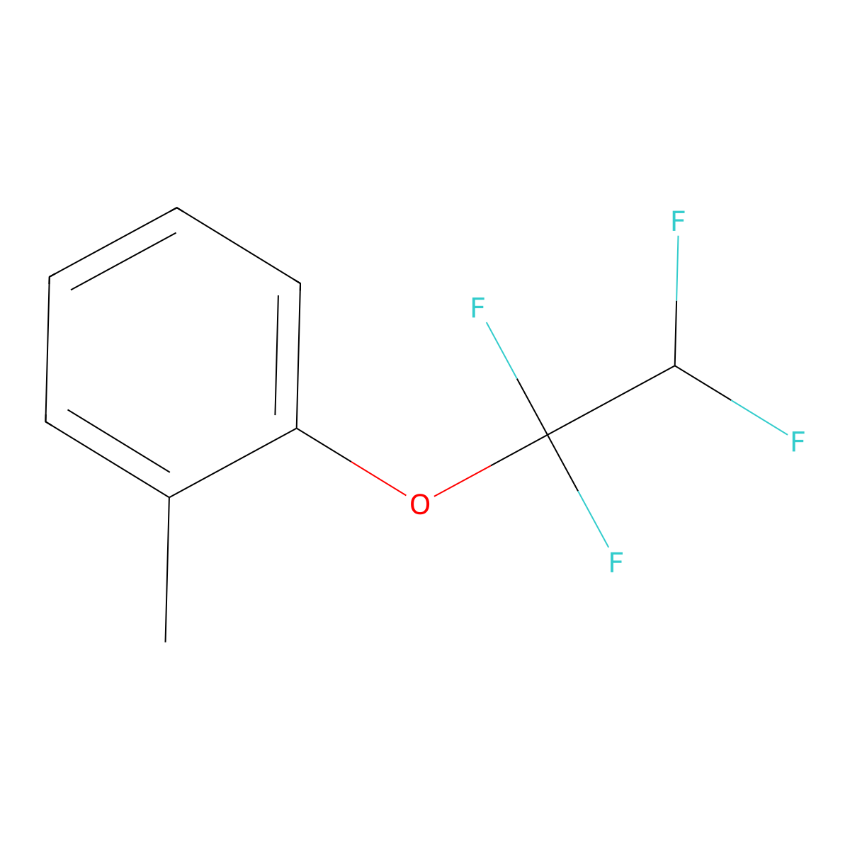alpha,alpha,beta,beta-Tetrafluoro-2-methylphenetole molecular structure, CAS 42145-66-4