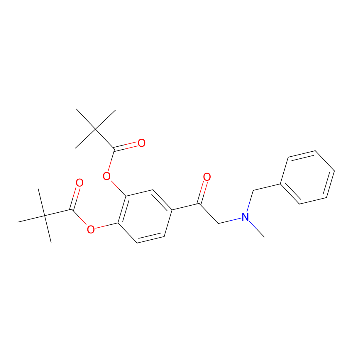 4-(N-Benzyl-N-methylglycyl)-1,2-phenylene bis(2,2-dimethylpropanoate) molecular structure, CAS 42146-03-2