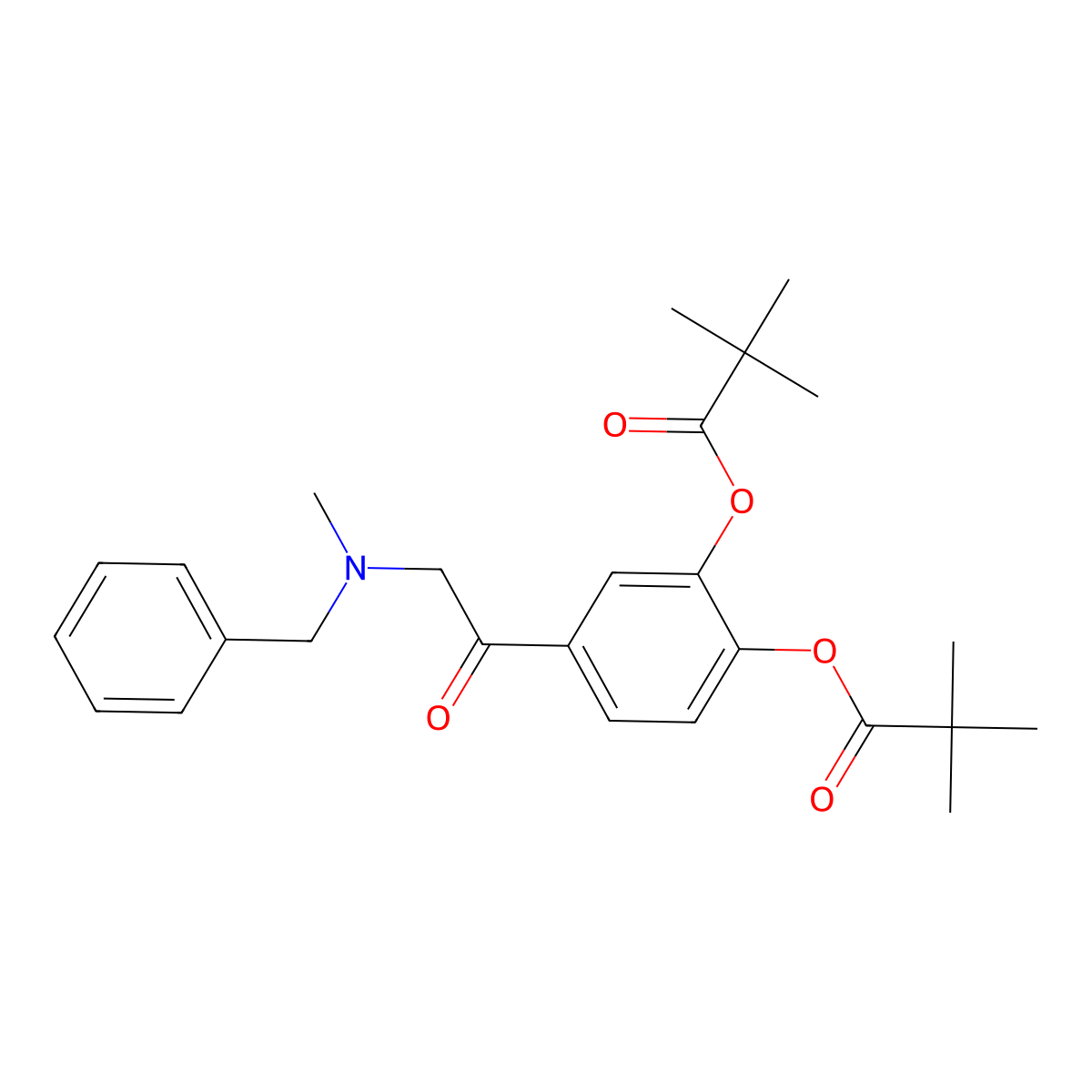 4-(N-Benzyl-N-methylglycyl)-1,2-phenylene bis(2,2-dimethylpropanoate) molecular structure, CAS 42146-03-2