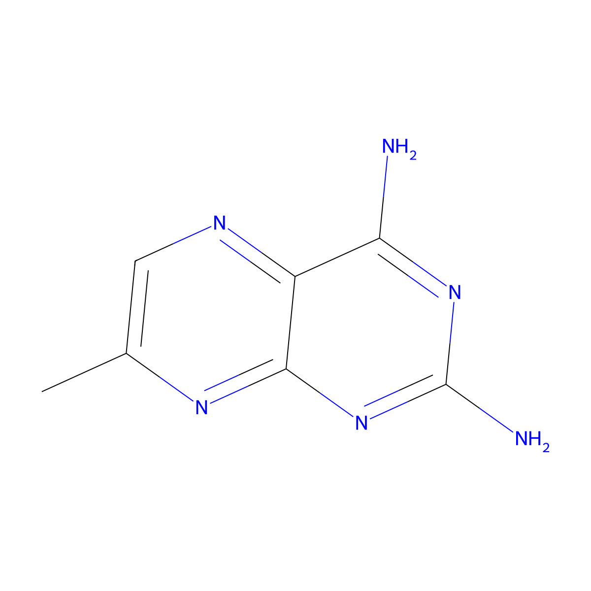 7-Methylpteridine-2,4-diamine molecular structure, CAS 4215-07-0