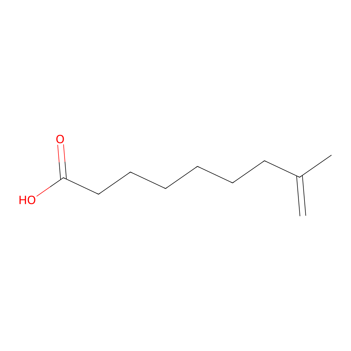 8-Methyl-8-nonenoic acid molecular structure, CAS 42150-00-5