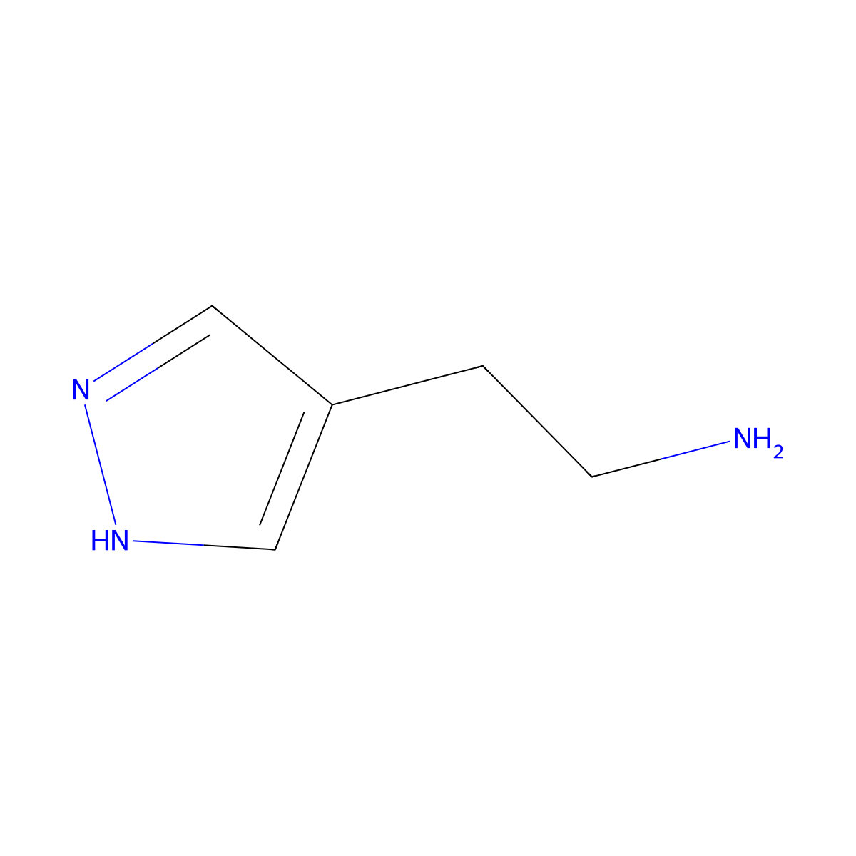 4-(beta-Aminoethyl)pyrazole molecular structure, CAS 42150-24-3
