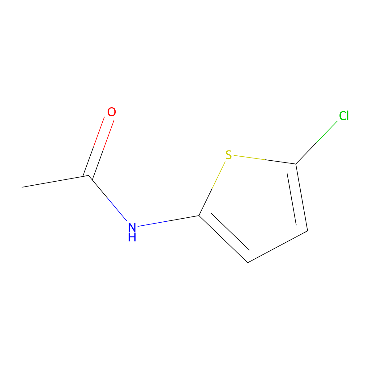 N-(5-chlorothiophen-2-yl)acetamide molecular structure, CAS 42152-55-6
