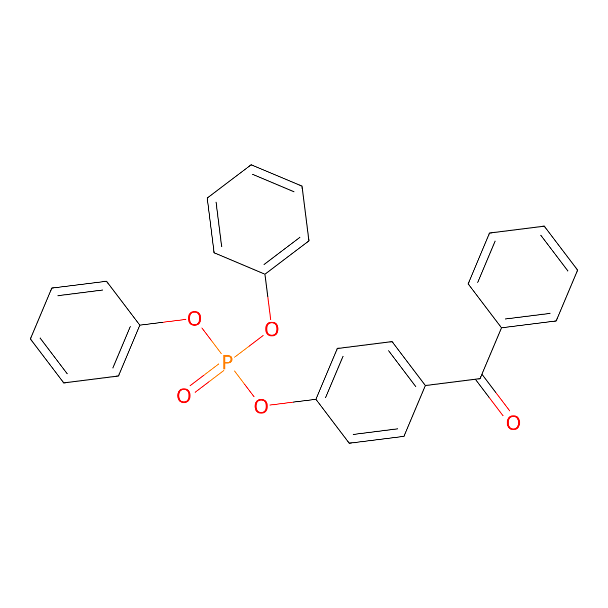 4-Benzoylphenyl diphenyl phosphate molecular structure, CAS 421547-09-3