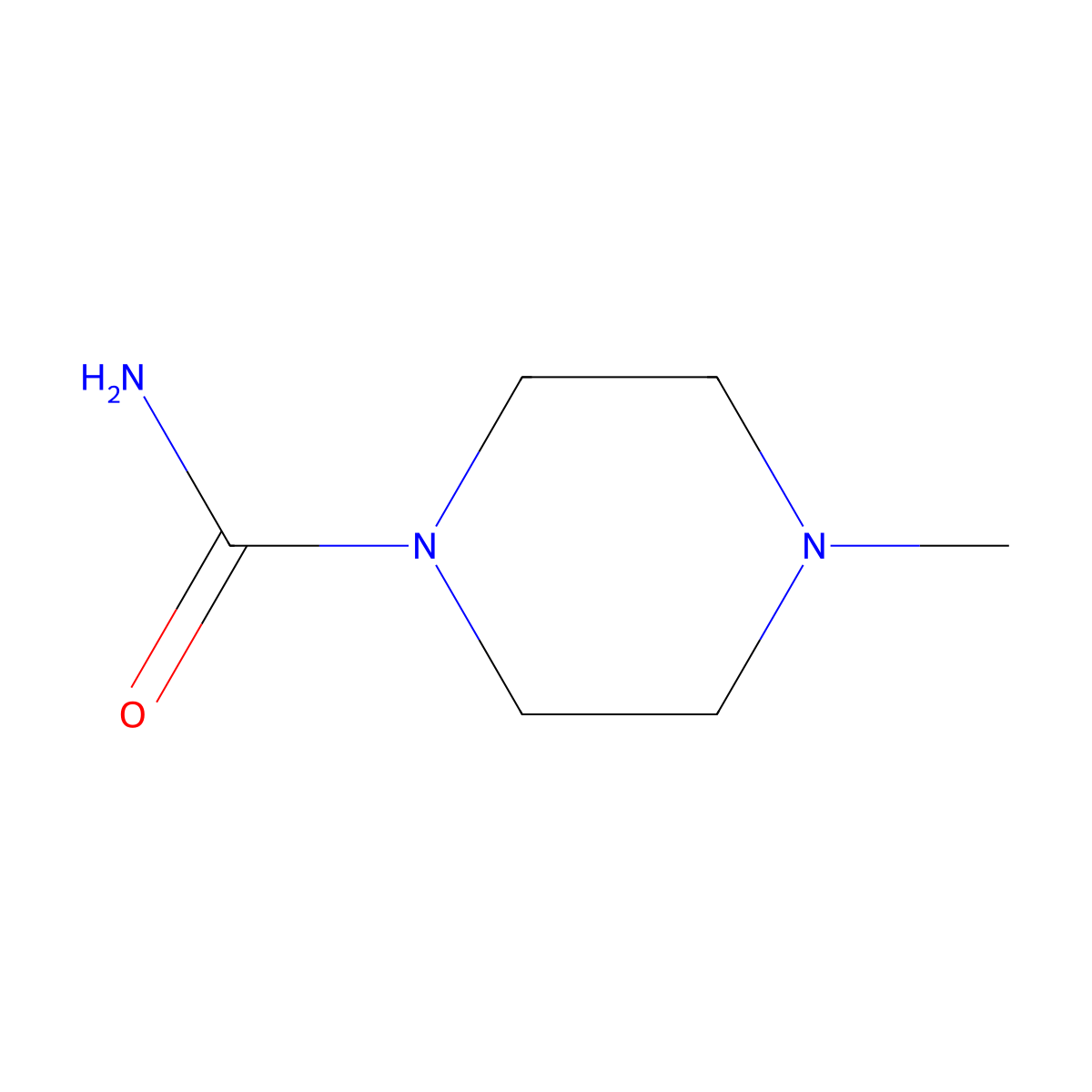 4-Methylpiperazine-1-carboxamide molecular structure, CAS 42155-00-0