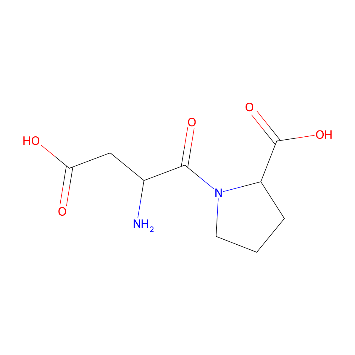 L-alpha-Aspartyl-L-proline molecular structure, CAS 42155-95-3