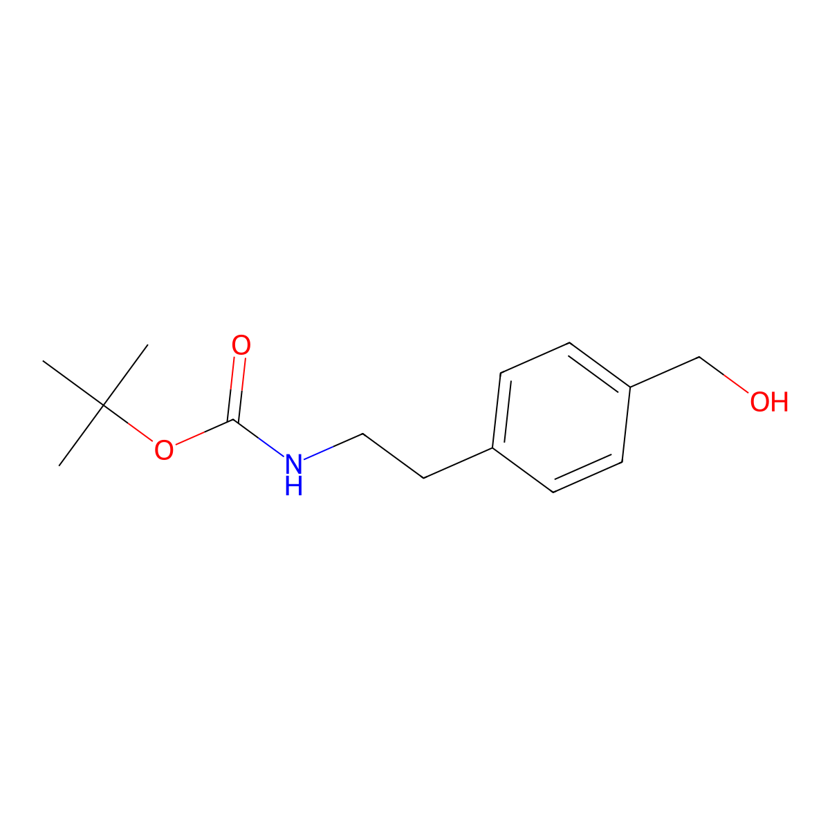 tert-Butyl 4-(hydroxymethyl)phenethylcarbamate molecular structure, CAS 421551-76-0