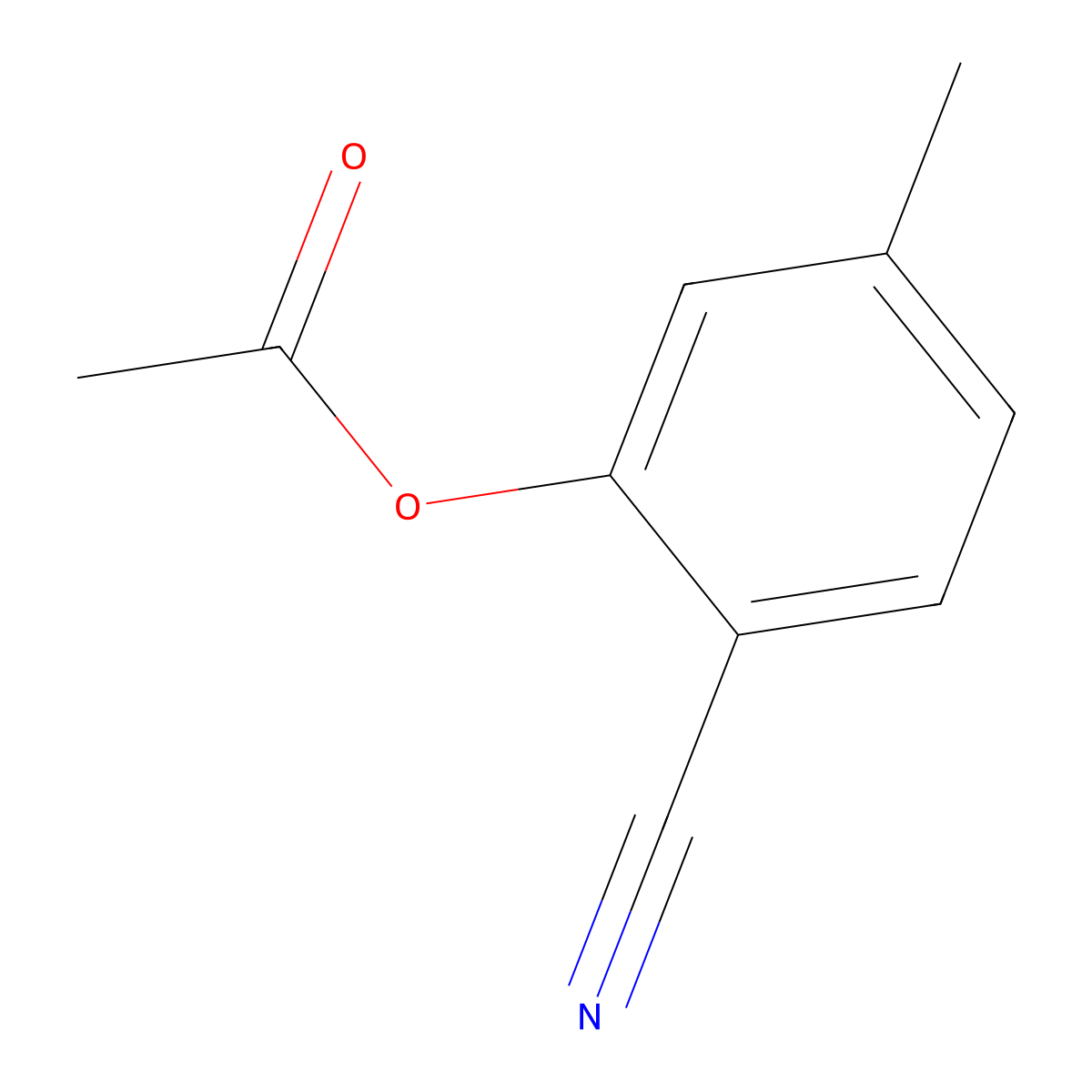 2-(Acetyloxy)-4-methylbenzonitrile molecular structure, CAS 421551-85-1