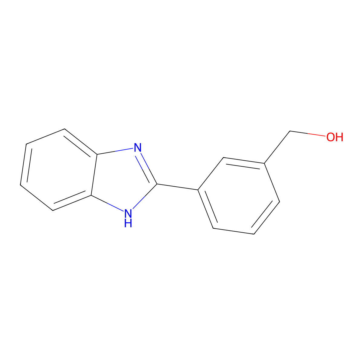 (3-(1H-Benzo[d]imidazol-2-yl)phenyl)methanol molecular structure, CAS 421552-86-5