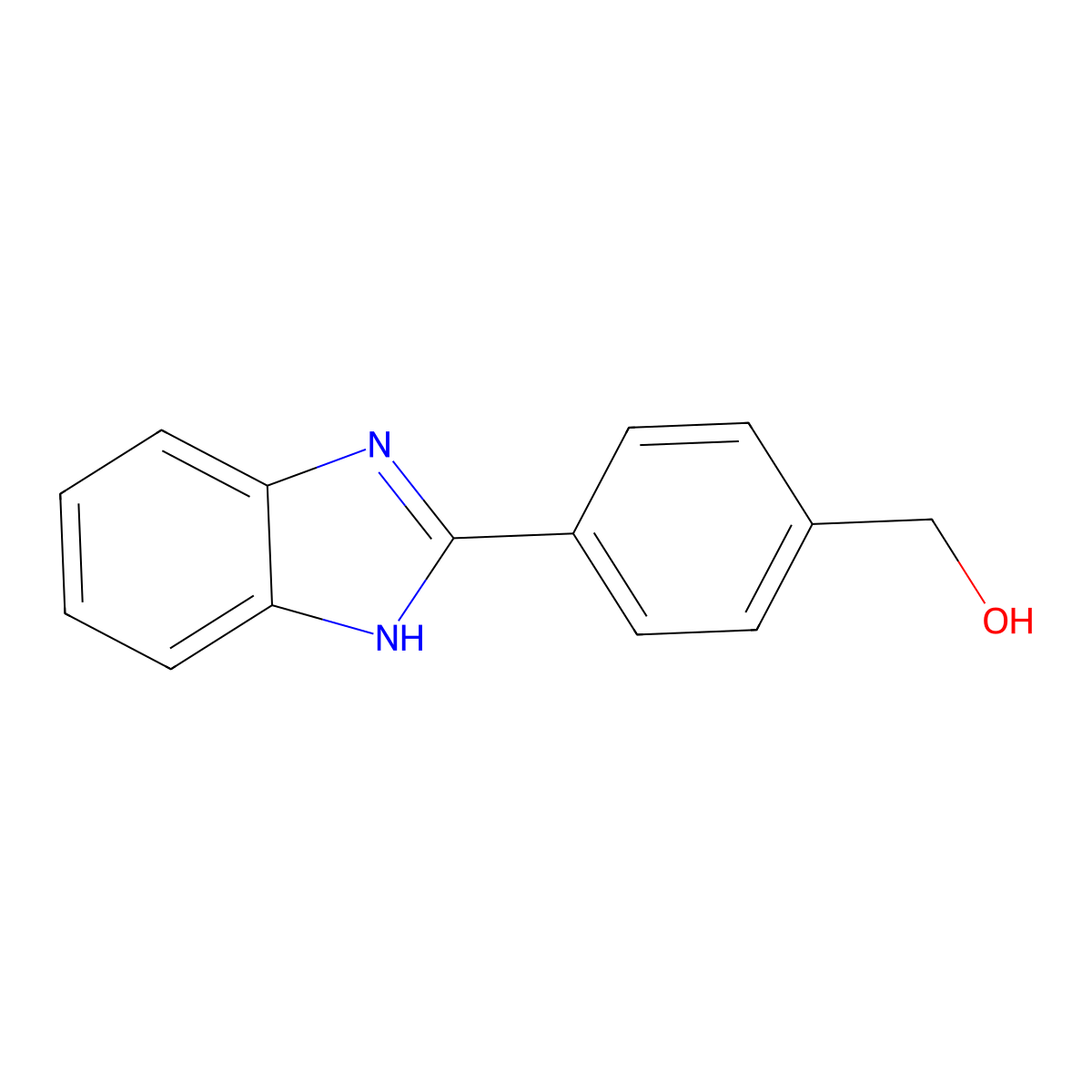 (4-(1H-Benzo[d]imidazol-2-yl)phenyl)methanol molecular structure, CAS 421553-25-5