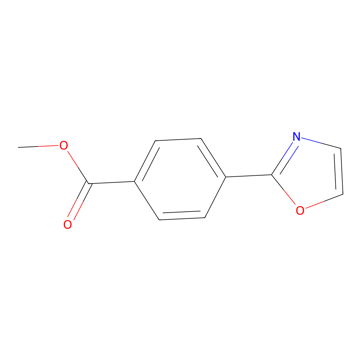 Methyl 4-(oxazol-2-yl)benzoate molecular structure, CAS 421553-40-4