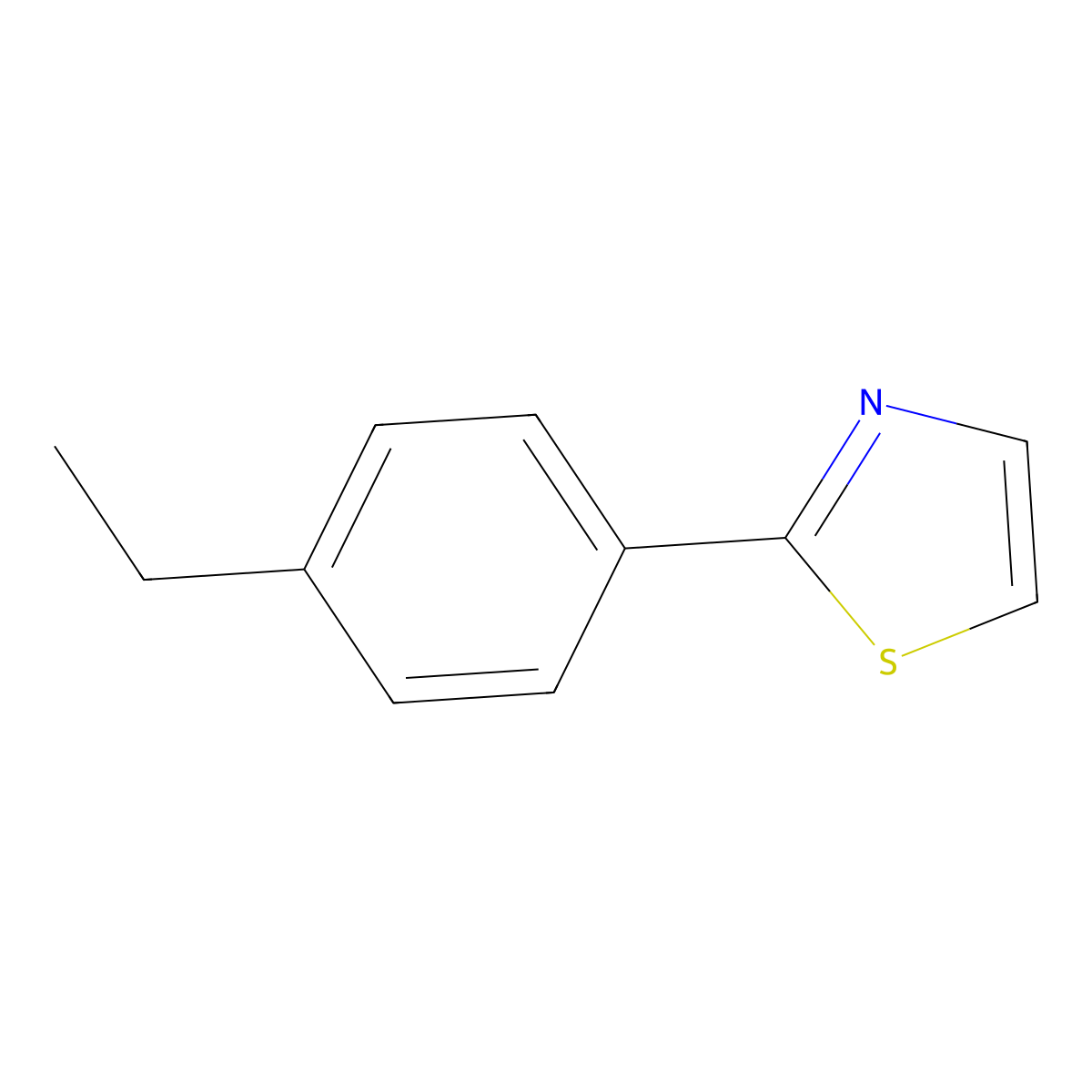 2-(4-Ethylphenyl)thiazole molecular structure, CAS 42156-17-2