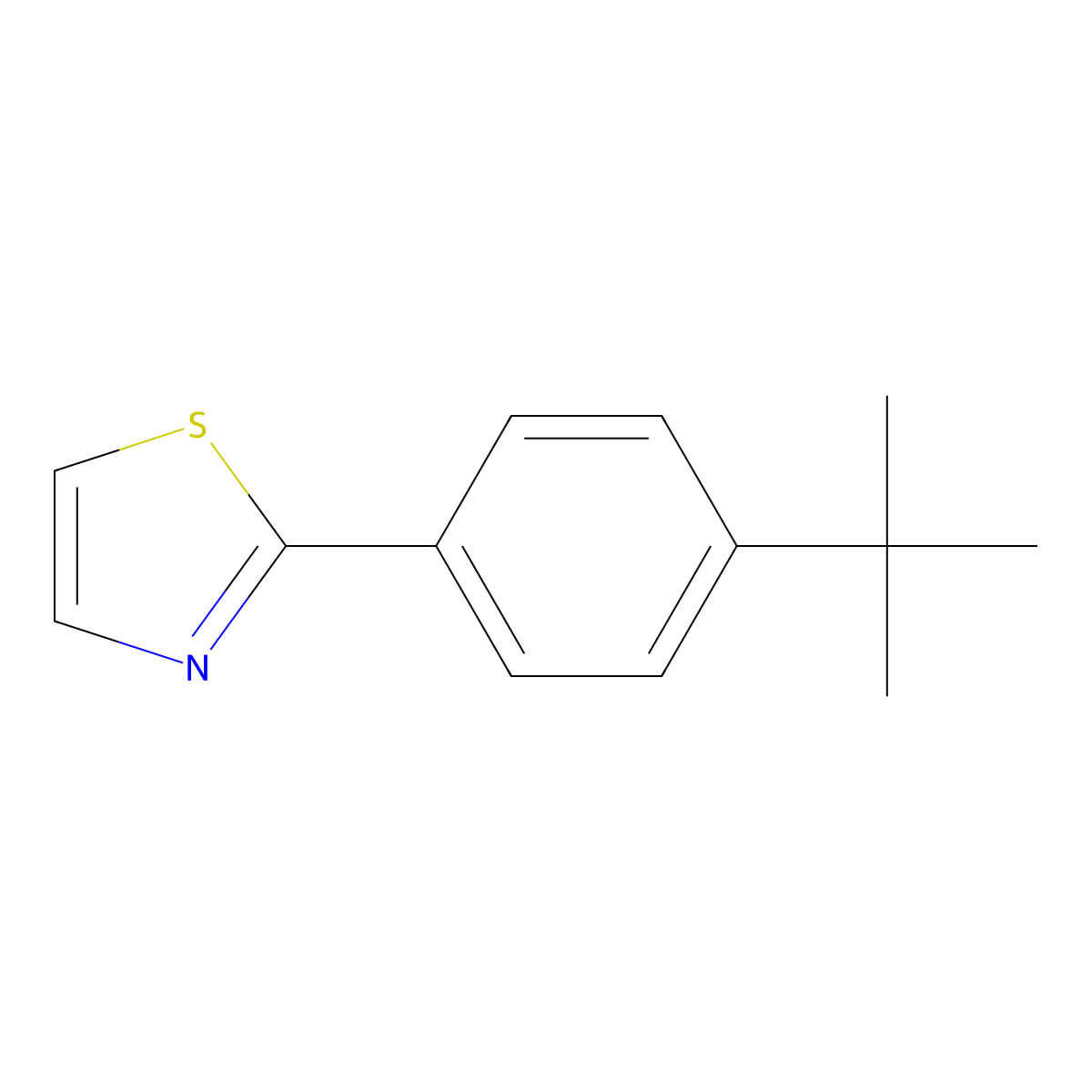 2-(4-tert-Butylphenyl)thiazole molecular structure, CAS 42156-22-9