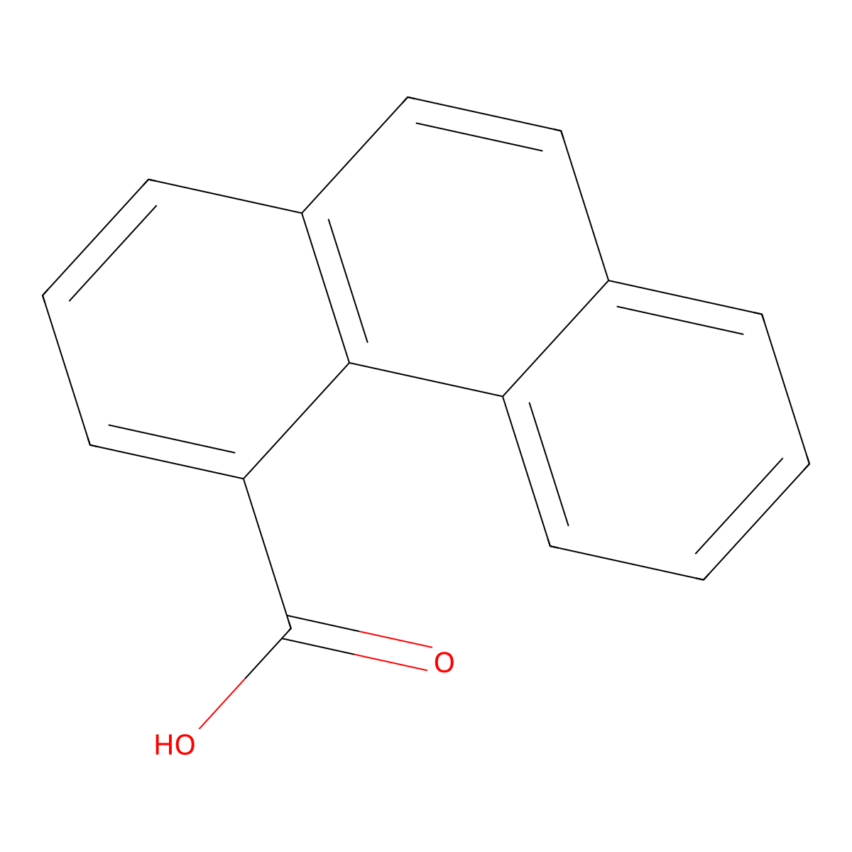 Phenanthrene-4-carboxylic acid molecular structure, CAS 42156-92-3