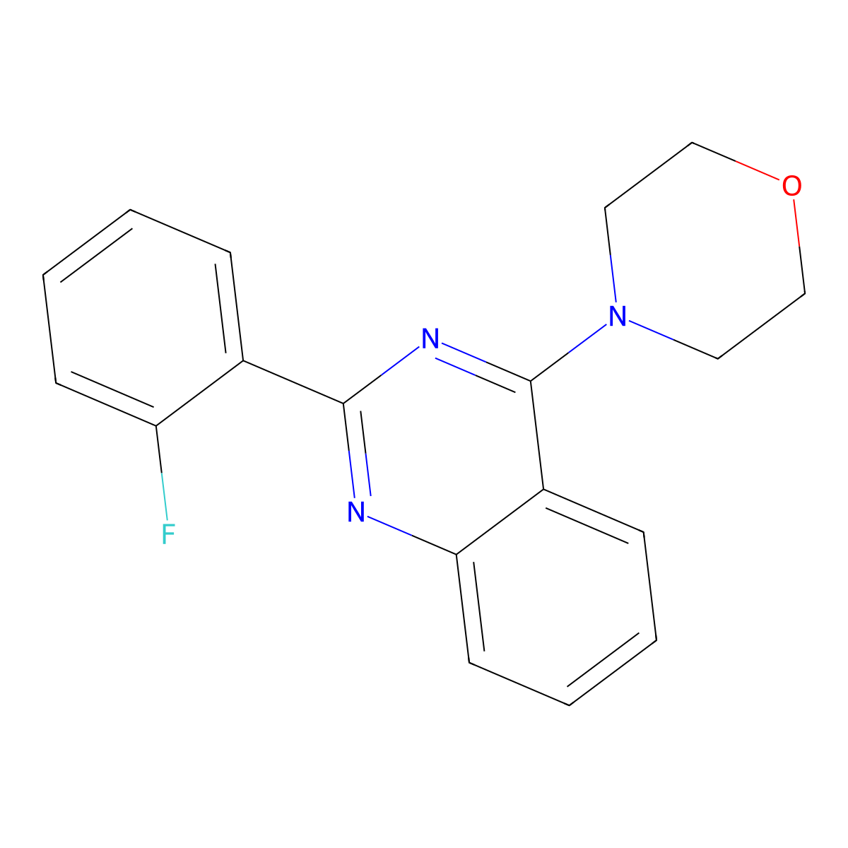 4-[2-(2-Fluorophenyl)quinazolin-4-yl]morpholine molecular structure, CAS 421564-87-6