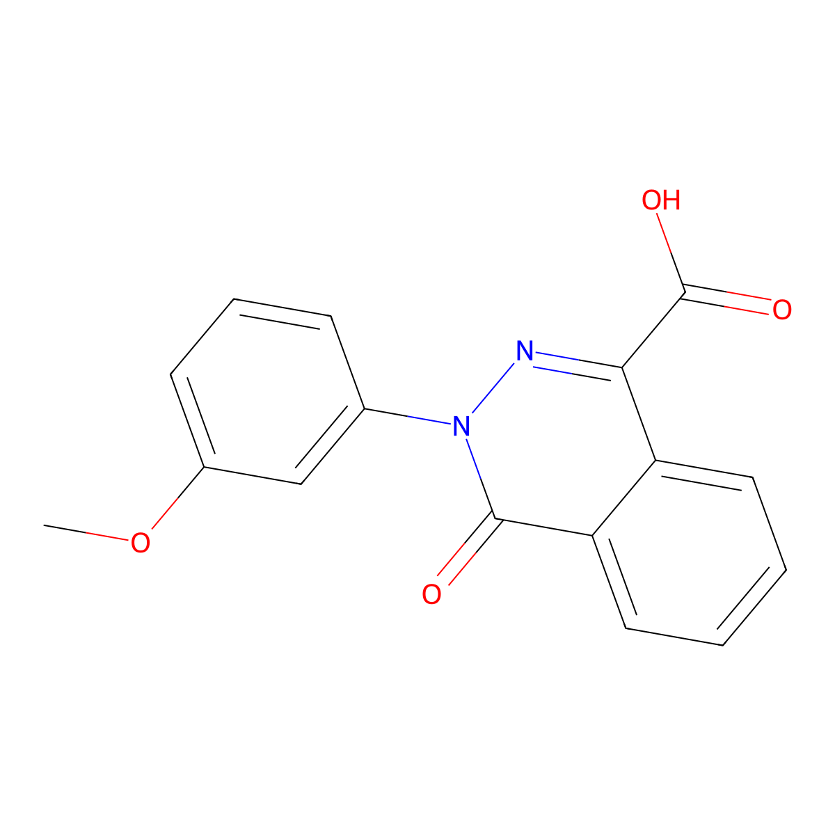 3-(3-Methoxyphenyl)-4-oxo-3,4-dihydrophthalazine-1-carboxylic acid molecular structure, CAS 421565-76-6