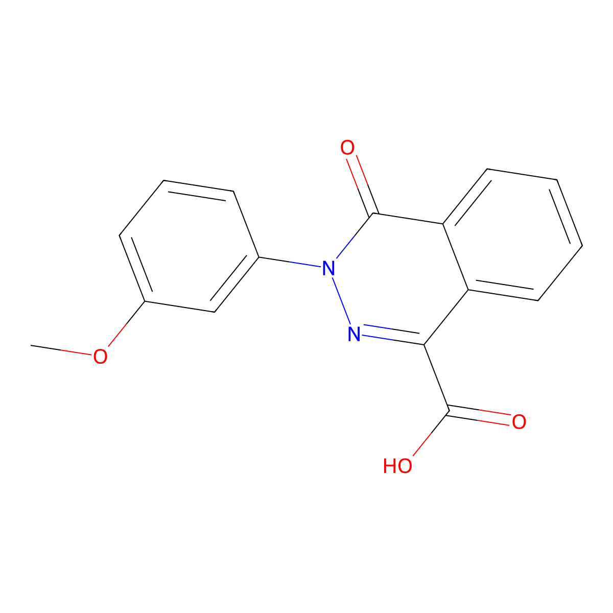 3-(3-Methoxyphenyl)-4-oxo-3,4-dihydrophthalazine-1-carboxylic acid molecular structure, CAS 421565-76-6