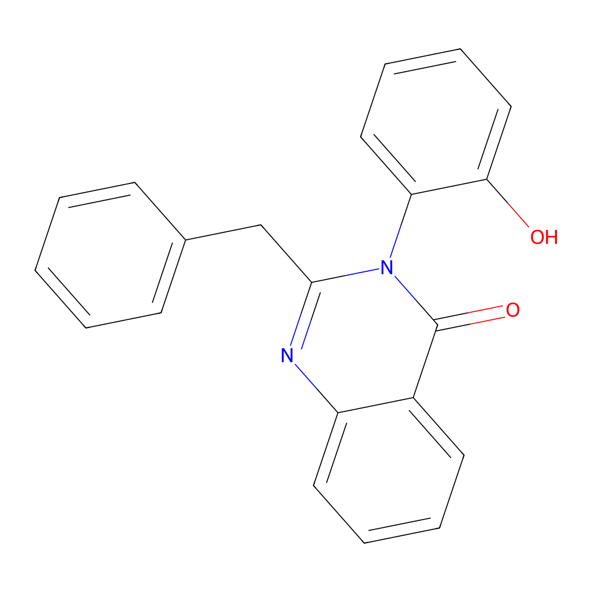 2-Benzyl-3-(2-hydroxyphenyl)quinazolin-4-one molecular structure, CAS 421566-55-4