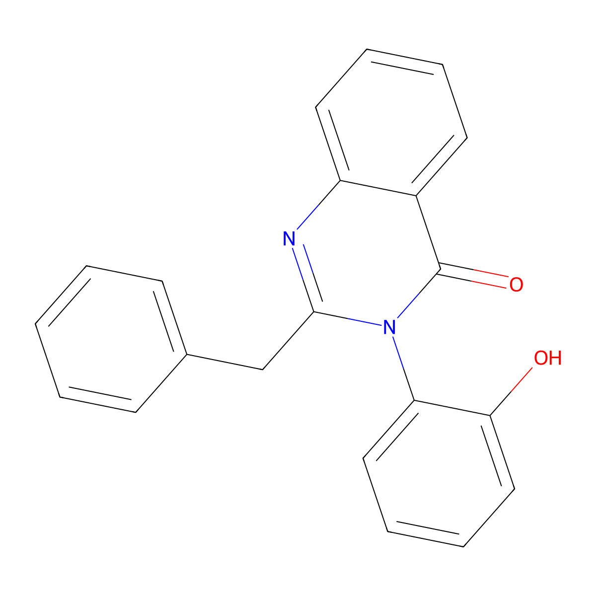 2-Benzyl-3-(2-hydroxyphenyl)quinazolin-4-one molecular structure, CAS 421566-55-4