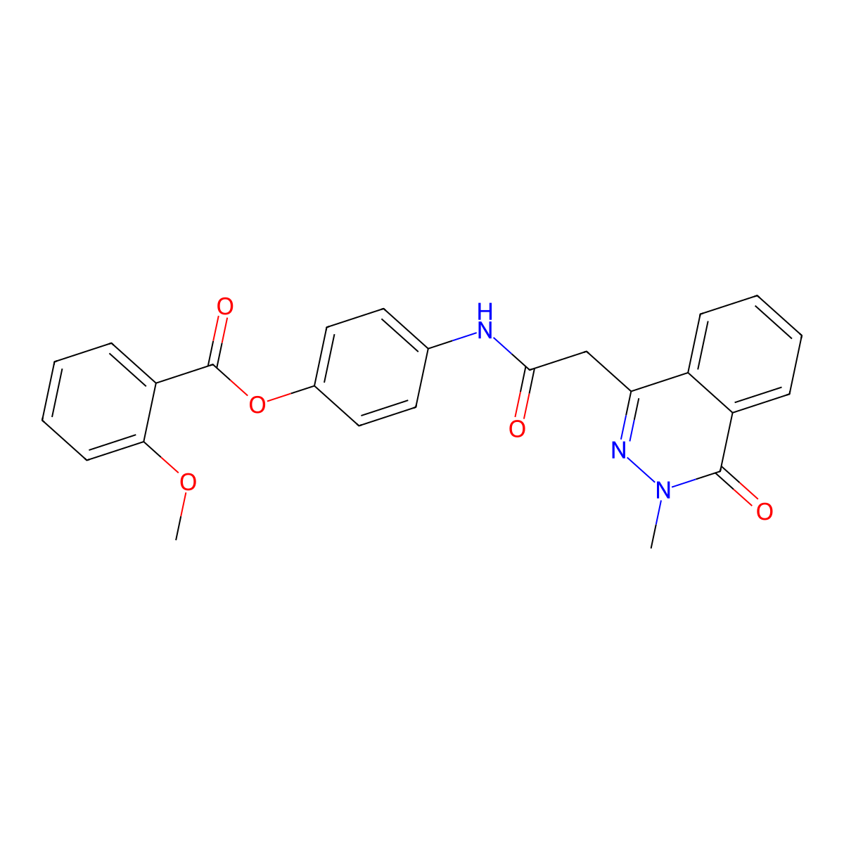 [4-[[2-(3-Methyl-4-oxophthalazin-1-yl)acetyl]amino]phenyl] 2-methoxybenzoate molecular structure, CAS 421570-22-1