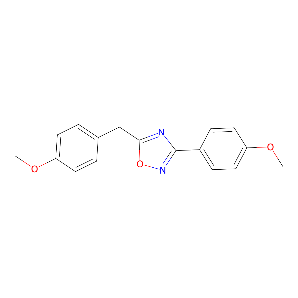5-(4-Methoxybenzyl)-3-(4-methoxyphenyl)-1,2,4-oxadiazole molecular structure, CAS 421575-52-2