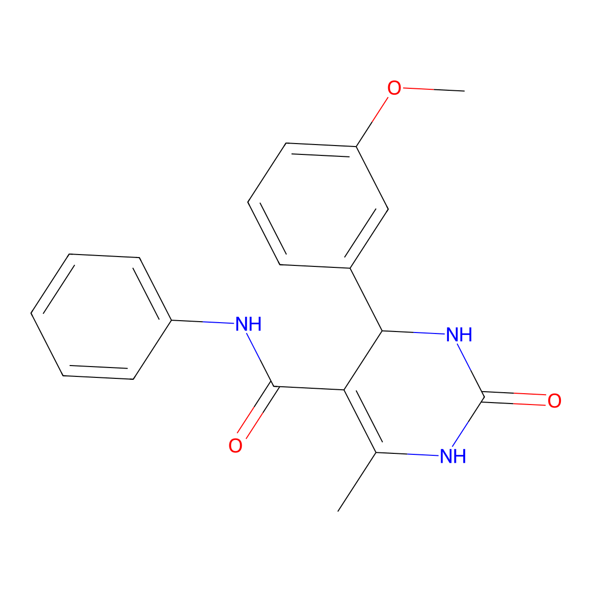 4-(3-methoxyphenyl)-6-methyl-2-oxo-N-phenyl-1,2,3,4-tetrahydropyrimidine-5-carboxamide molecular structure, CAS 421575-69-1