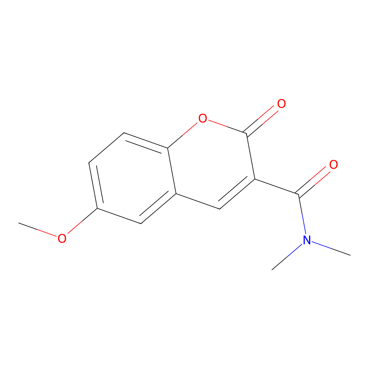 6-methoxy-N,N-dimethyl-2-oxo-2H-chromene-3-carboxamide molecular structure, CAS 421577-80-2
