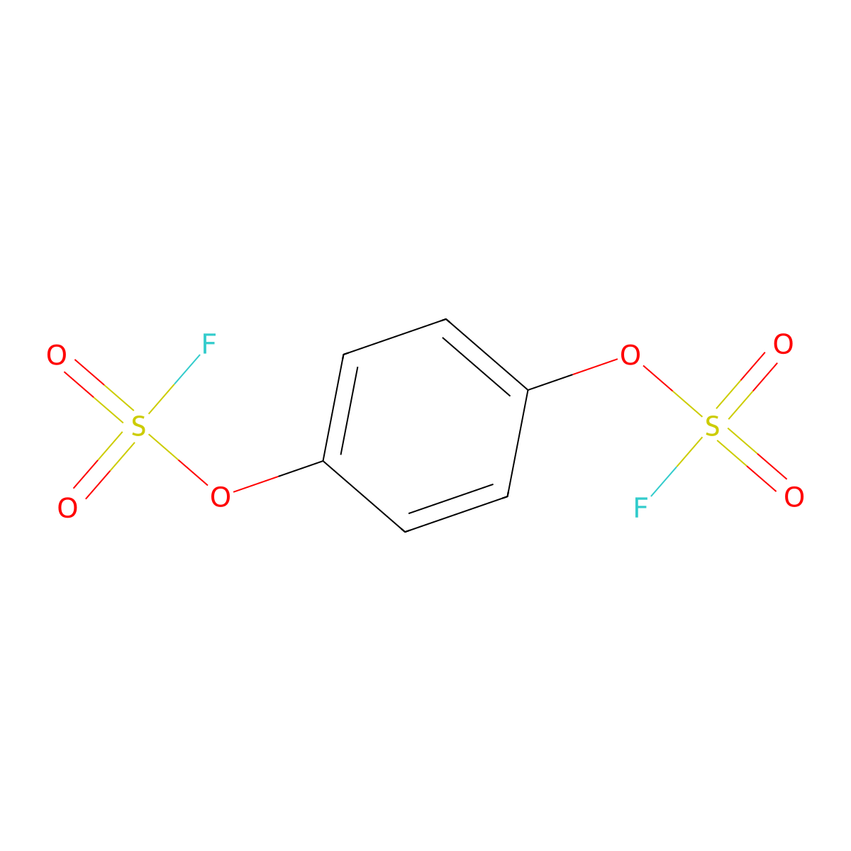 1,4-Phenylene bis(sulfurofluoridate) molecular structure, CAS 42158-97-4