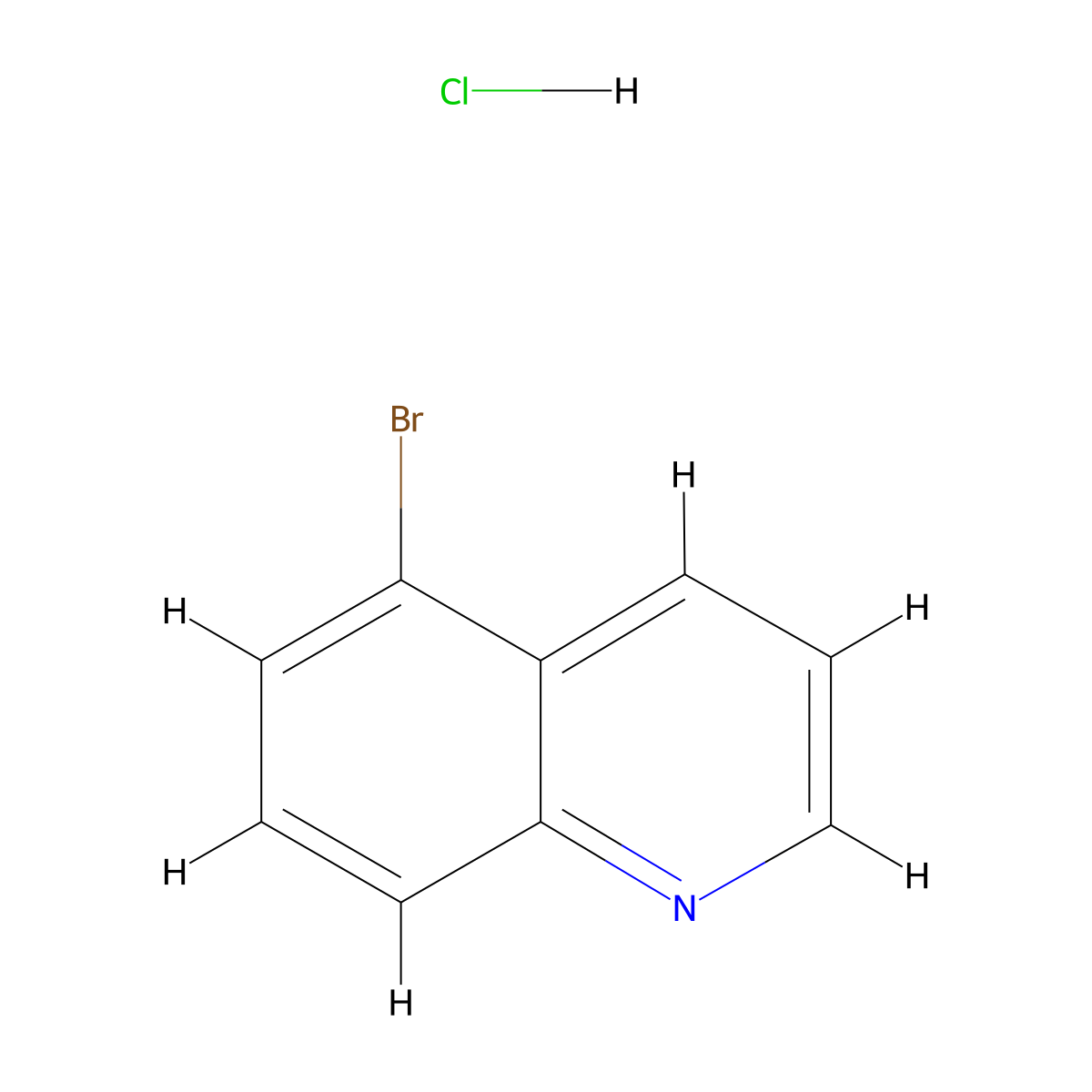 5-Bromoquinoline hydrochloride molecular structure, CAS 421580-26-9