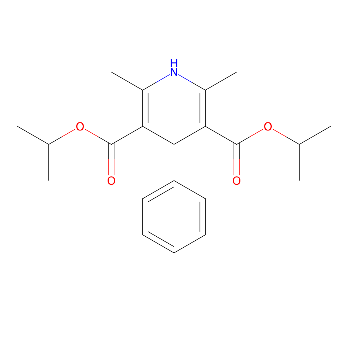 Diisopropyl 2,6-dimethyl-4-(4-methyl-PH)-1,4-dihydro-3,5-pyridinedicarboxylate molecular structure, CAS 421580-70-3
