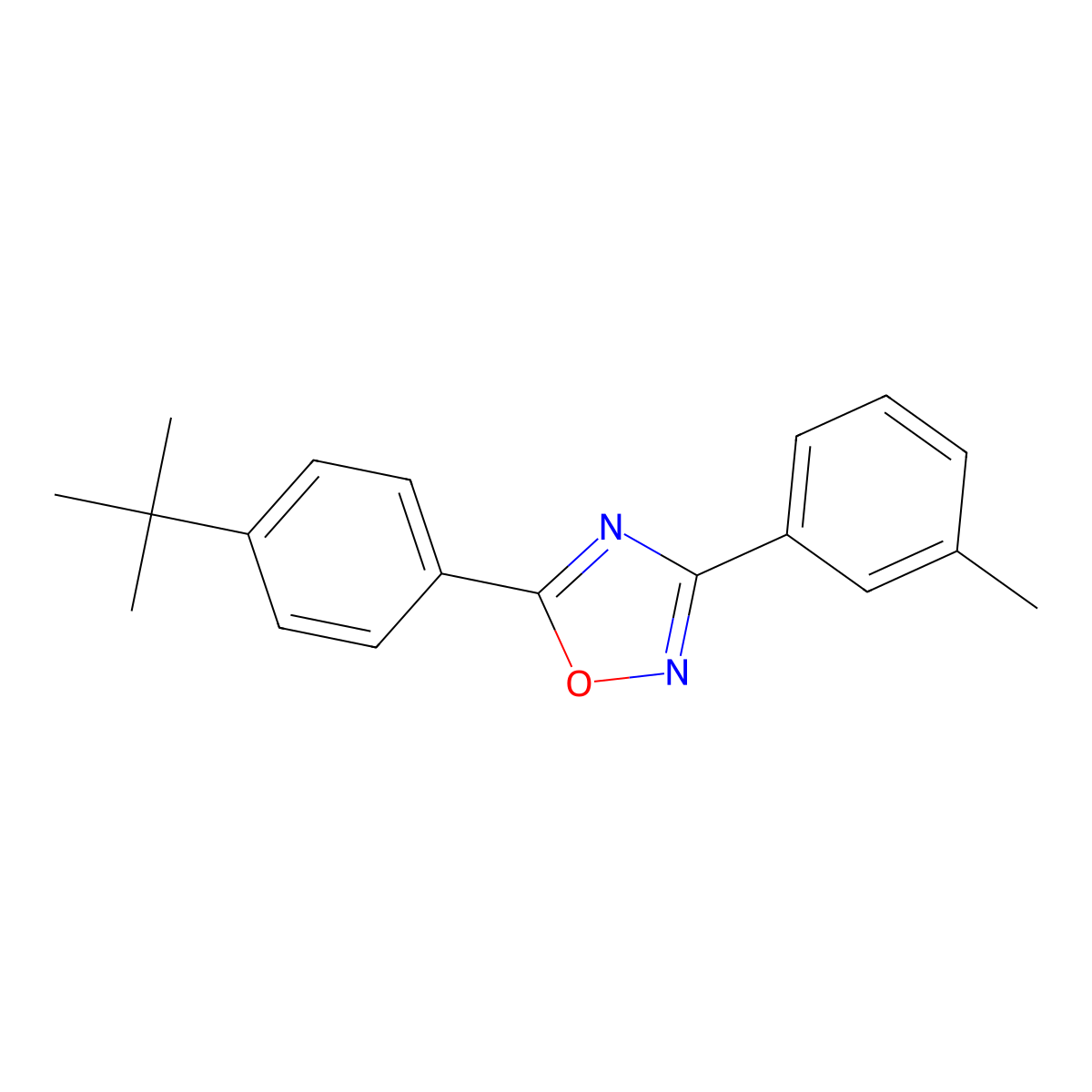 5-(4-Tert-butylphenyl)-3-(3-methylphenyl)-1,2,4-oxadiazole molecular structure, CAS 421583-81-5