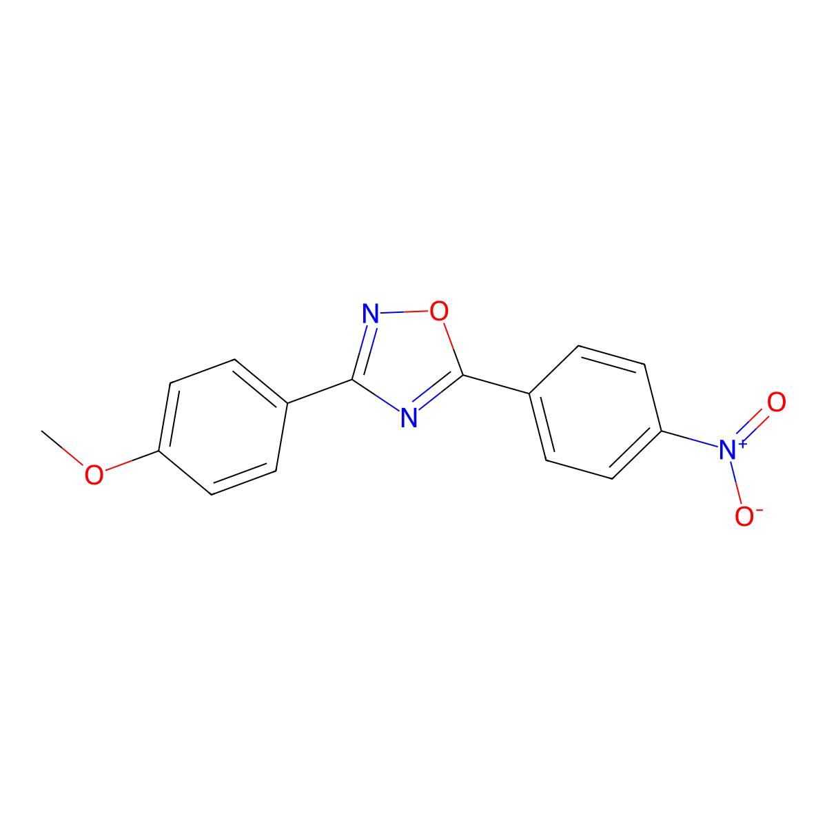 3-(4-Methoxyphenyl)-5-(4-nitrophenyl)-1,2,4-oxadiazole molecular structure, CAS 421583-88-2