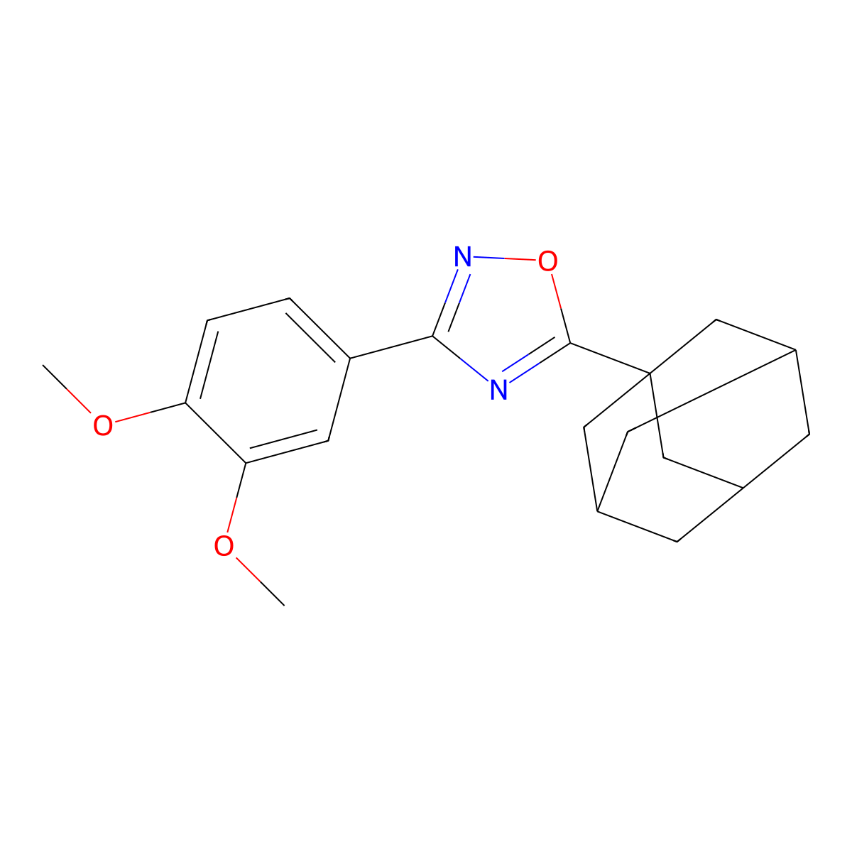 5-(1-Adamantyl)-3-(3,4-dimethoxyphenyl)-1,2,4-oxadiazole molecular structure, CAS 421583-97-3