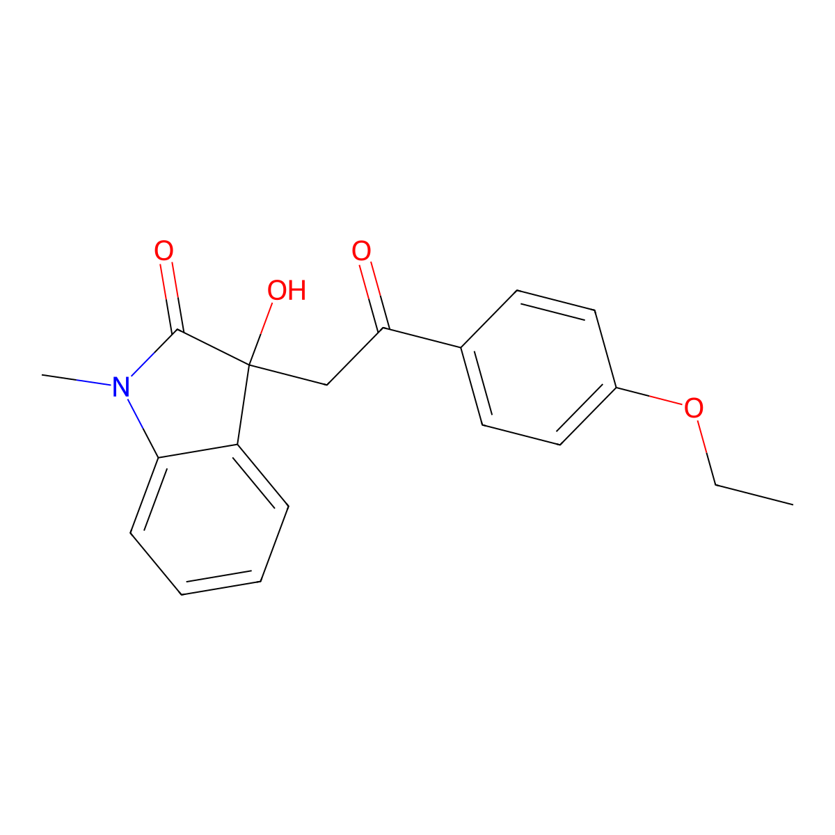 3-[2-(4-Ethoxyphenyl)-2-oxoethyl]-3-hydroxy-1-methylindol-2-one molecular structure, CAS 421584-31-8