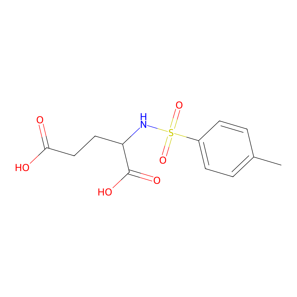 Tosylglutamic acid molecular structure, CAS 4216-80-2