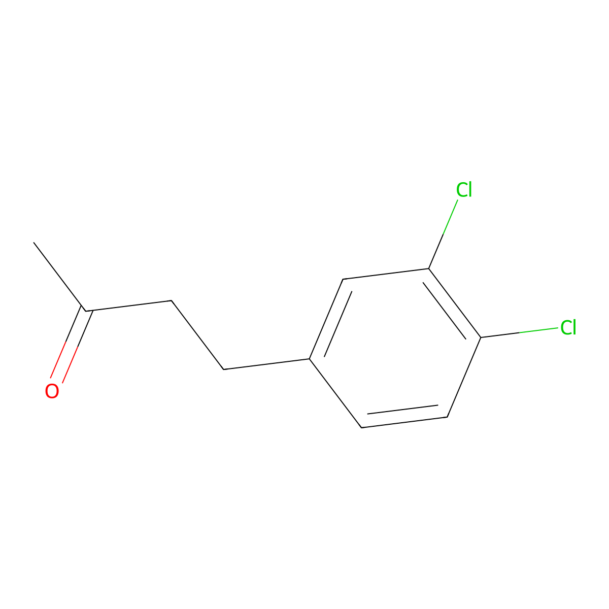 4-(3,4-Dichlorophenyl)butan-2-one molecular structure, CAS 42160-40-7