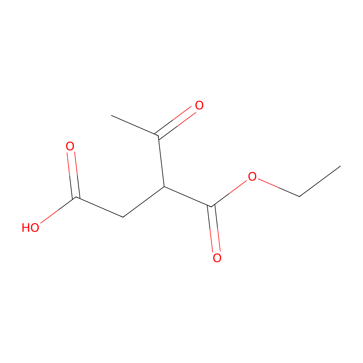 3-(Ethoxycarbonyl)-4-oxopentanoic acid molecular structure, CAS 42161-03-5