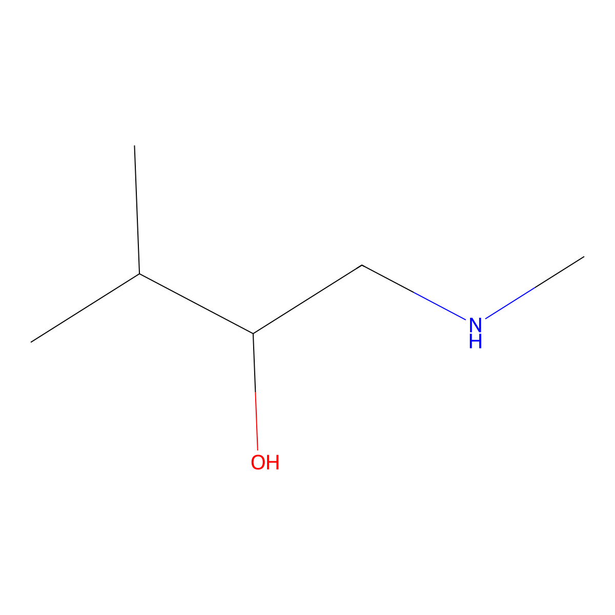 3-Methyl-1-(methylamino)butan-2-ol molecular structure, CAS 42163-28-0