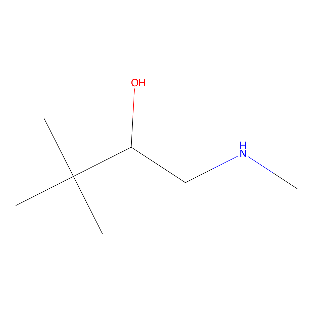 3,3-Dimethyl-1-(methylamino)-2-butanol molecular structure, CAS 42163-29-1