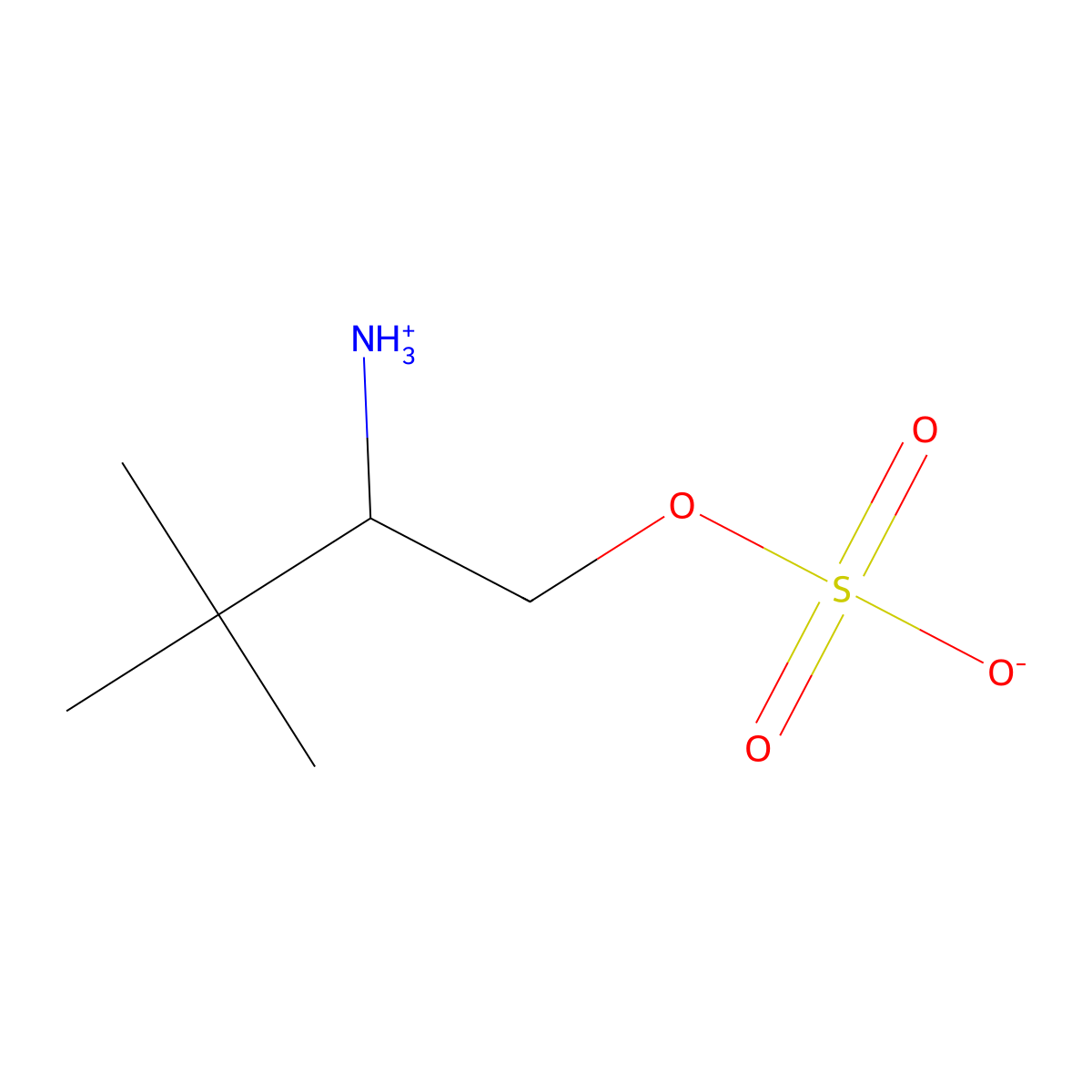2-Ammonio-3,3-dimethylbutyl sulfate molecular structure, CAS 42163-45-1