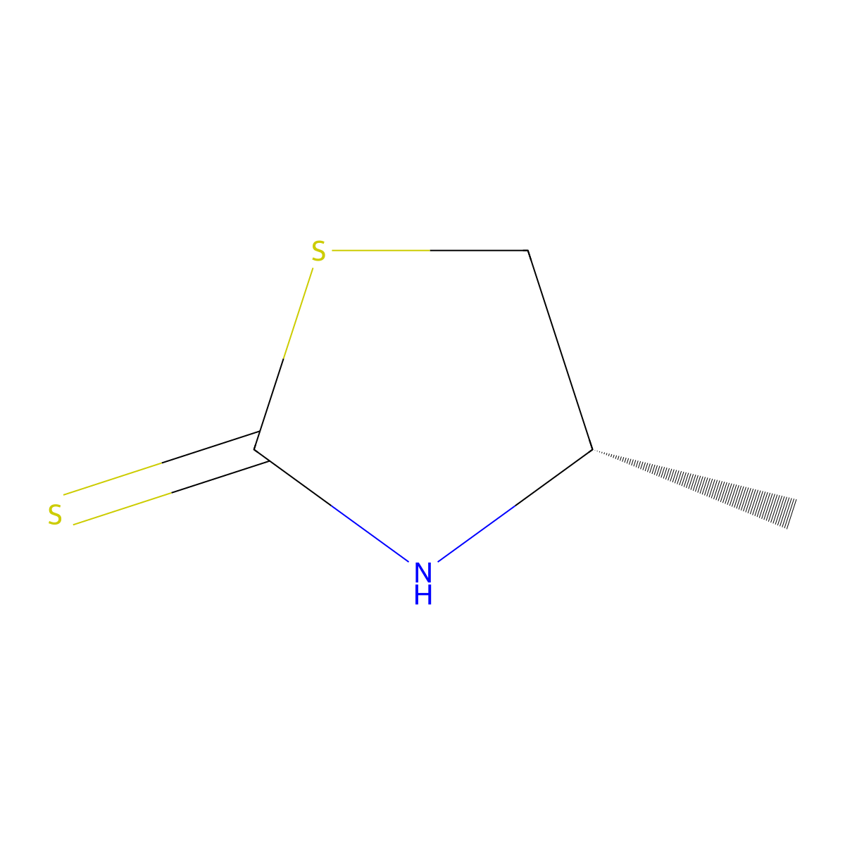 (s)-4-Methylthiazolidine-2-thione molecular structure, CAS 42163-67-7