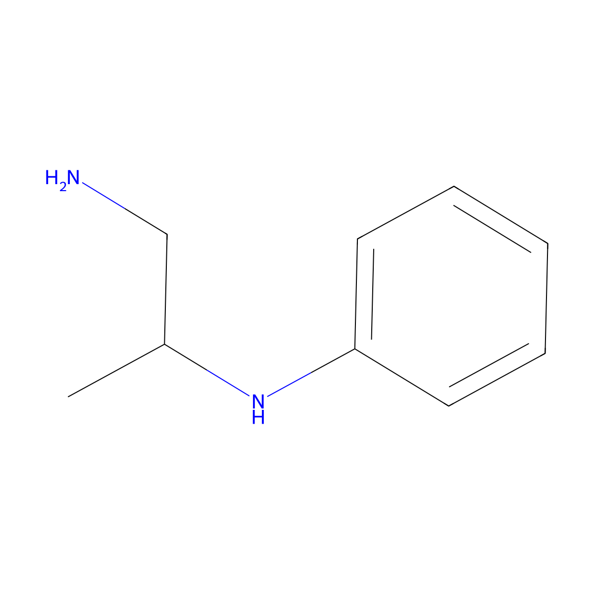 N-(1-aminopropan-2-yl)aniline molecular structure, CAS 42164-53-4