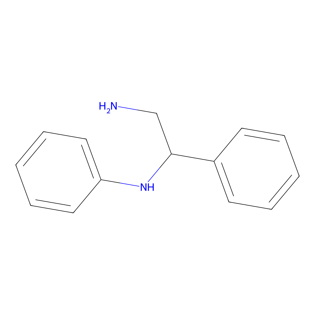 N1,1-Diphenylethane-1,2-diamine molecular structure, CAS 42164-54-5